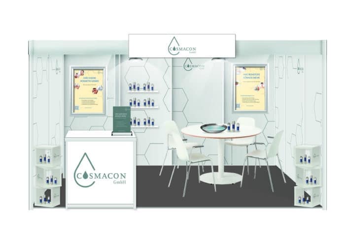 Neuer Messestand Cosmacon; CosmeticBusiness2019